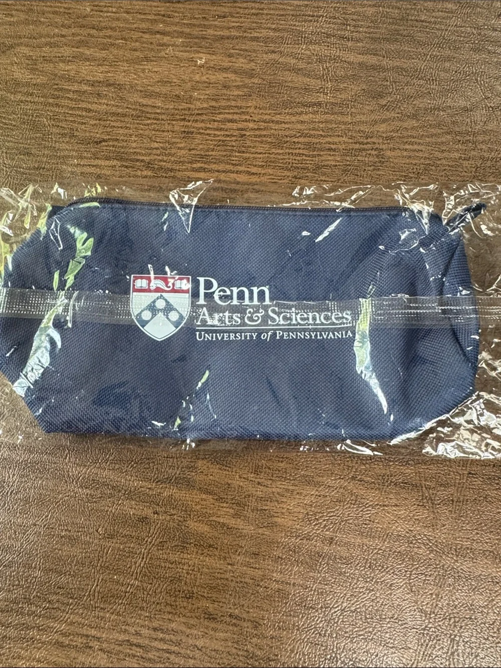 University of Pennsylvania Arts & Sciences Zip Pencil Pouch in Navy Blue